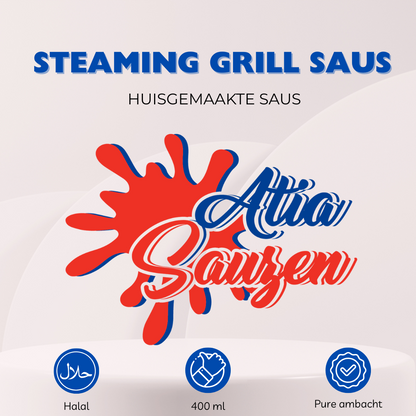 Atia Steaming Grill Saus – Perfect bij jouw grillworst - 400ml - Pikant